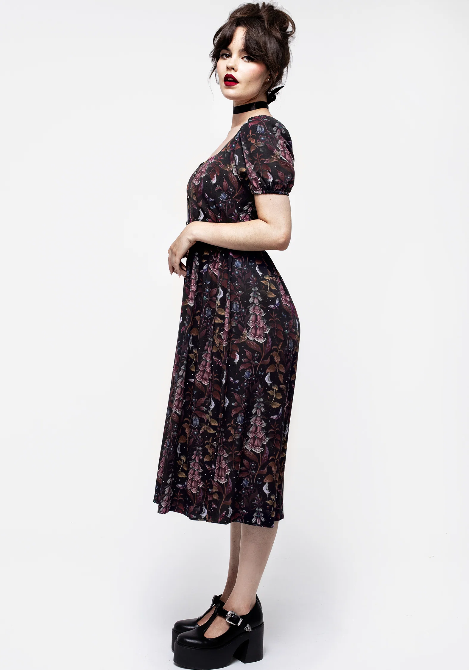Foxglove Button Detail Midi Dress - Image 6