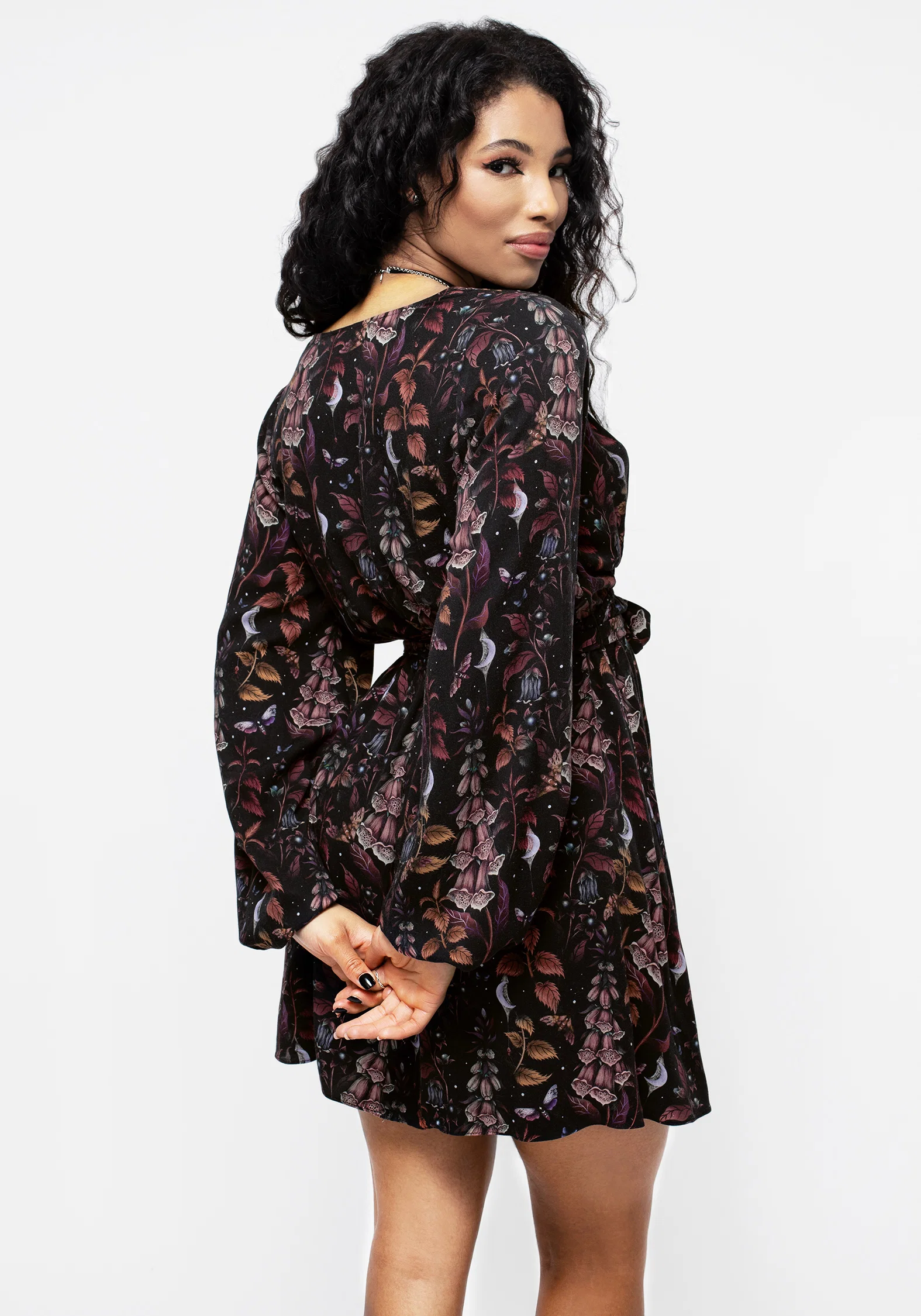 Foxglove Mini Wrap Dress - Image 3