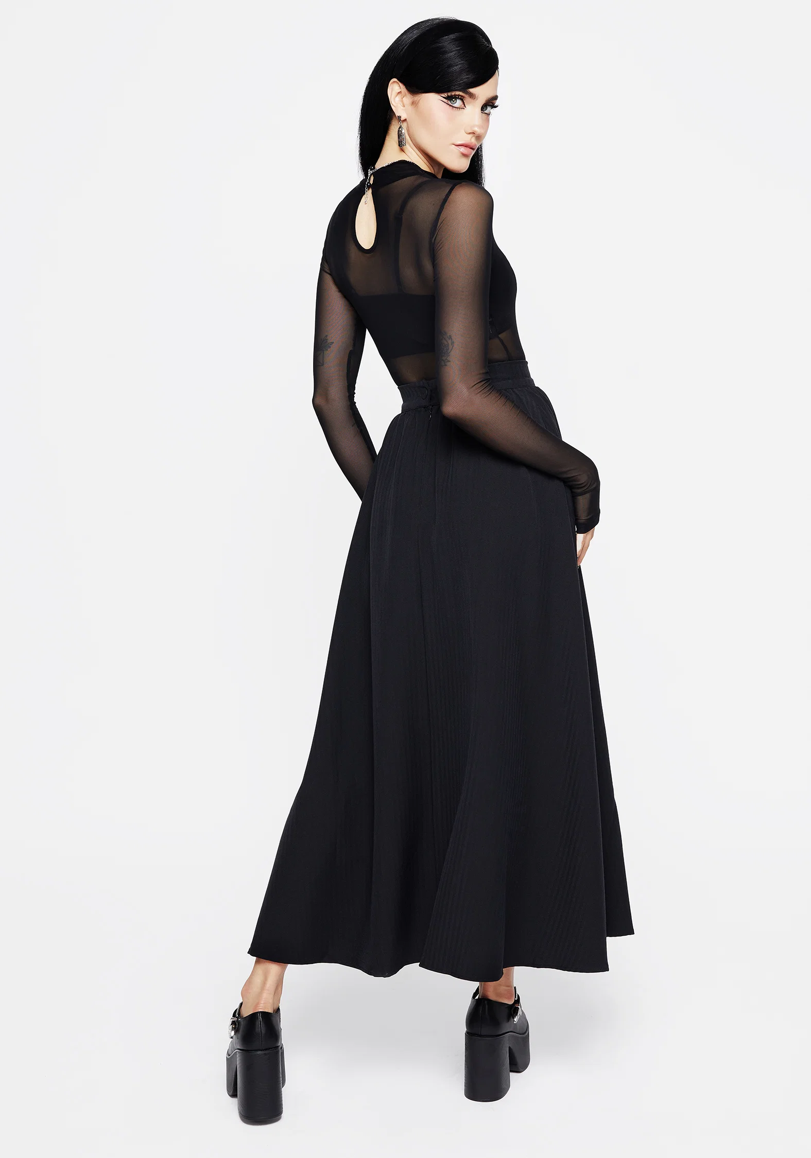 Haunted Midaxi Herringbone Skirt - Image 3