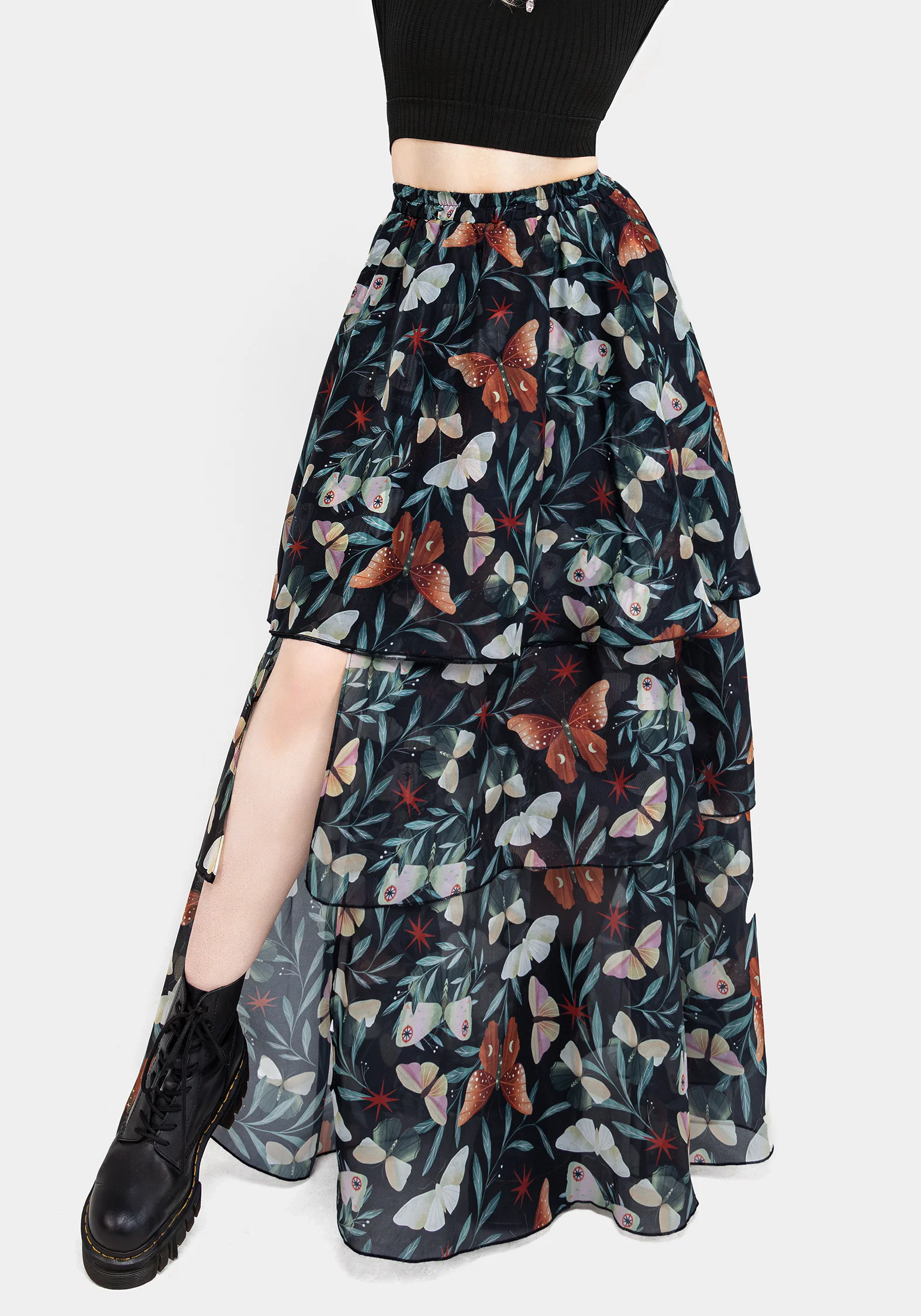 Mariposa Split Tiered Organza Skirt - Image 10