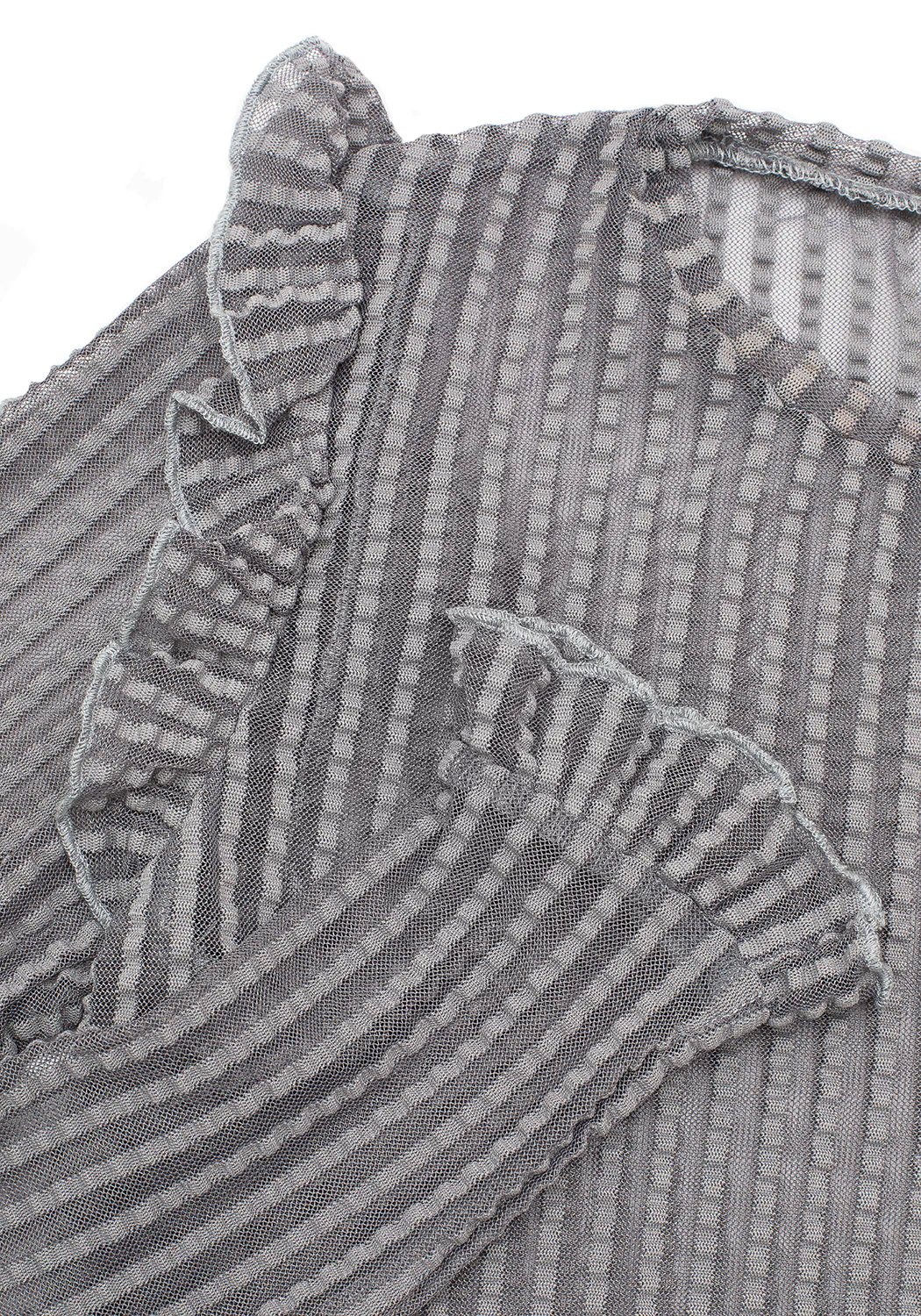 MOURNING RUFFLE TOP GHOST GREY - Image 7