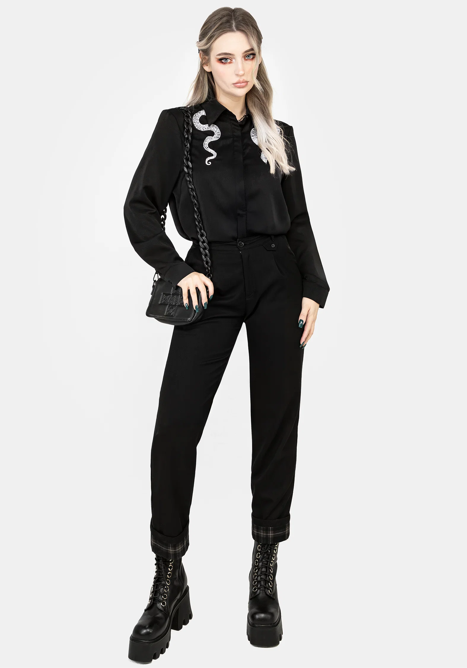 Slither Embroidered Snake Shirt - Image 4